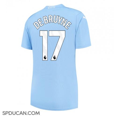 Zenski Nogometni Dres Manchester City Kevin De Bruyne #17 Domaci 2023-24 Kratak Rukav